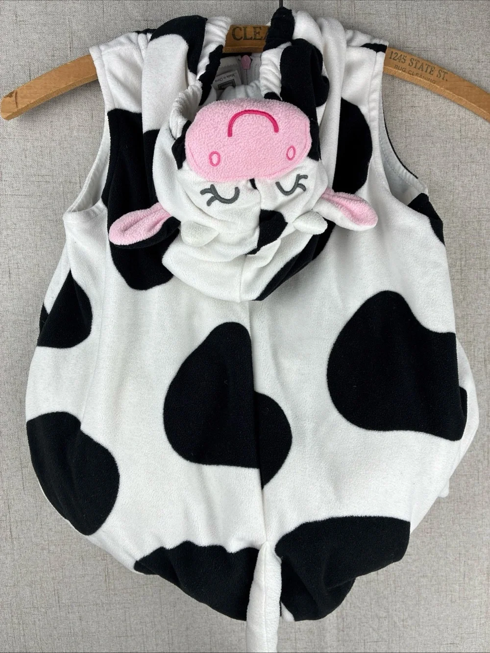 Carters Cow Costume Toddler 24M Halloween One Piece Hoodie Wild Moo Plush Baby